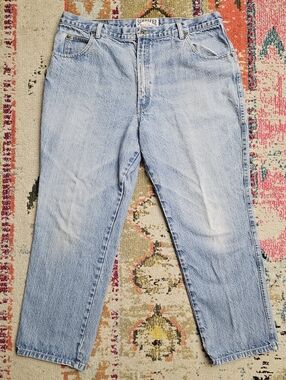 Schaefer Outfitter Ranch Hand Dungarees Mens Jeans 40x30 Light Blue Made in USA